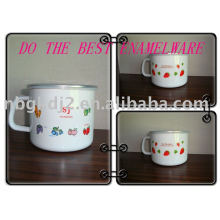 the enamel milk pot of single handle